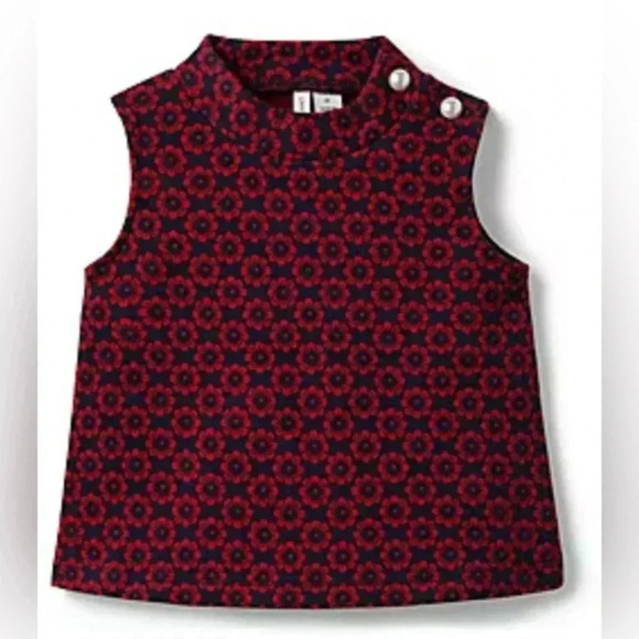 Janie and Jack Other - Janie and jack floral cropped jacquard top color‎ Very Cherry Floral sz 12-18m m